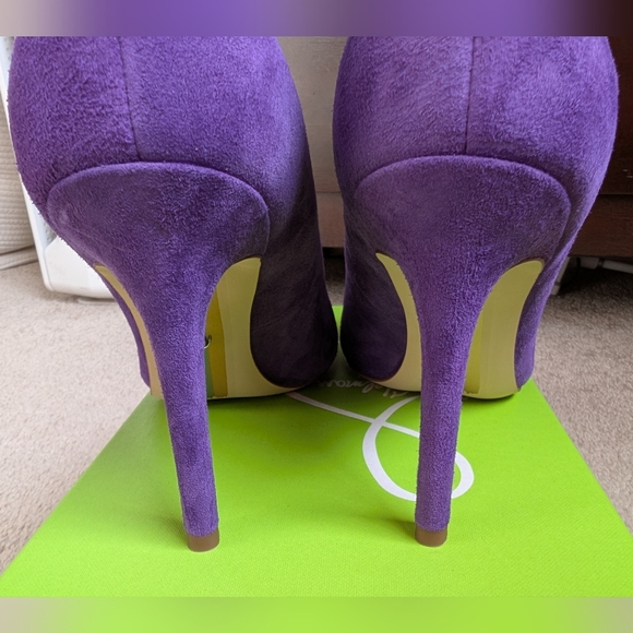 NWT Sam Edelman Hazel Pumps, Purple Suede, Size 6.5 - Picture 3 of 5
